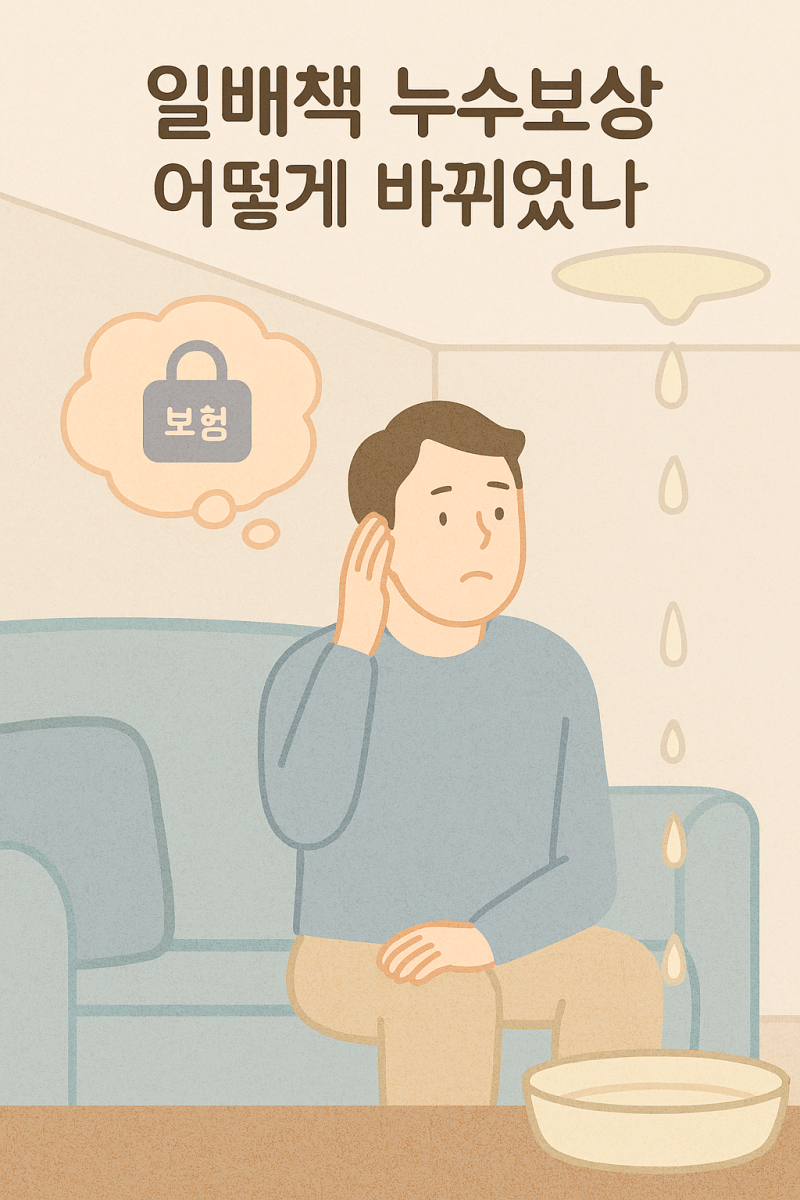누수 보상, 헷갈리는 일상생활배상책임(일배책) 보험 핵심 정리와 자기부담금 완전 정복!