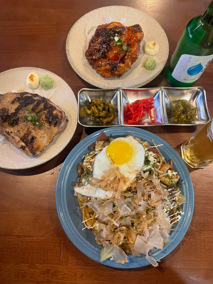  혼술하기 좋은 군산이자카야 수송동 화두 숯불구이맛집 오사카식야끼소바 군산데이트 분위기맛집 수송동술집