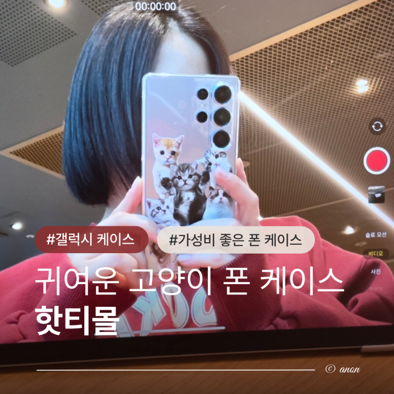 갤럭시S25울트라케이스 추천 핫티몰 가성비 좋고 귀여운 고양이 핸드폰케이스 후기