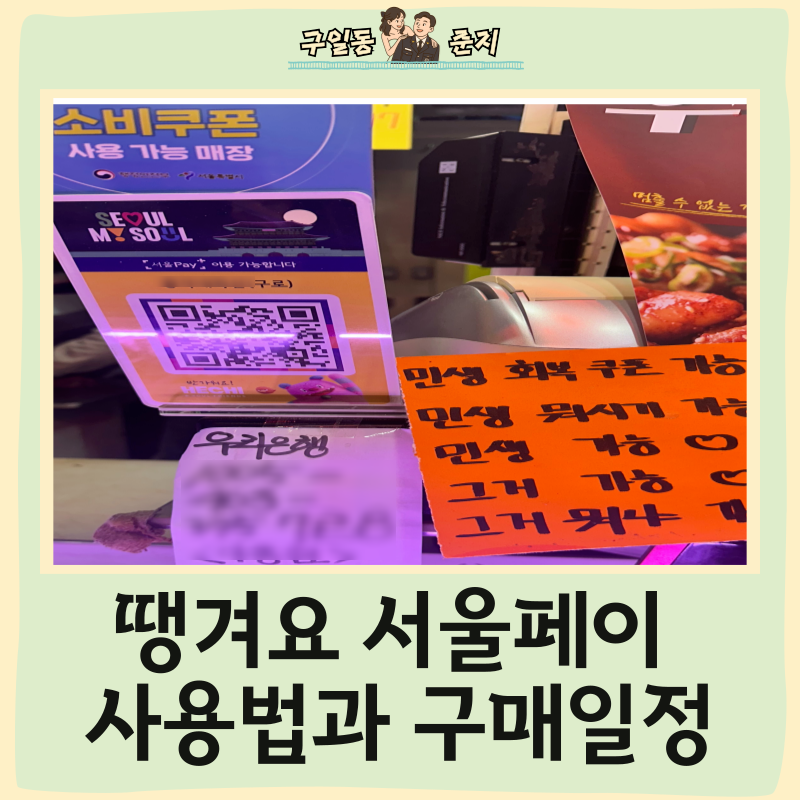 땡겨요 서울페이 사용법과 구매일정 제로페이 지역화폐 차이점까지 완벽 정리