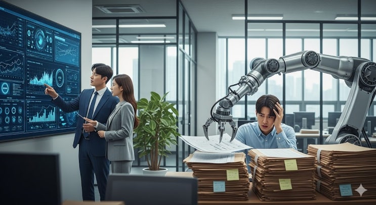 [분석] <b>AI</b>발(發) '노동 대체 충격', 한국 경력 <b>사다리</b>는 왜... 