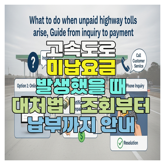  고속도로 미납요금 발생했을 때 대처법｜조회부터 납부까지 안내