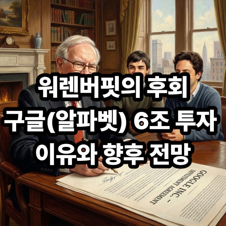  워렌버핏의 후회, 구글(알파벳) 6조 투자 이유와 향후 전망