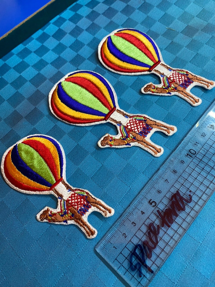  3D 볼륨 엠보자수 낙타 자수패치 컴퓨터자수 도안 & 소량생산 자수