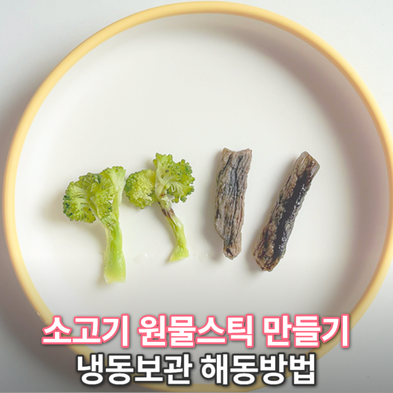 자기주도이유식 소고기 원물스틱 만들기 냉동보관 해동방법