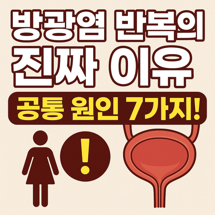   방광염이 자꾸 재발하는 사람, 공통 원인은 따로 있습니다!