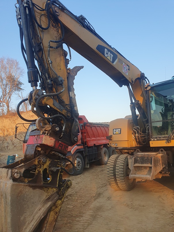  캐타필라 M314F 2017년식 회전링크 코끼리집게 중고굴삭기 06 타이어식