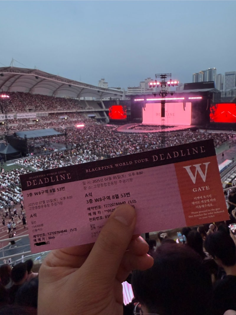 블랙핑크 콘서트 후기 월드투어 데드라인 고양종합운동장 20250705