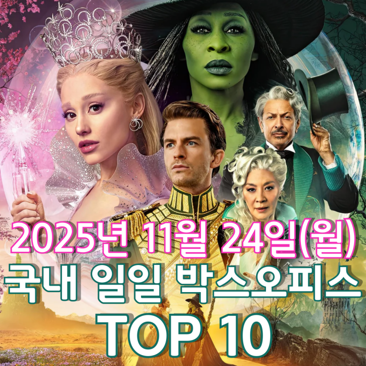  [국내 박스오피스] 일일 TOP 10 - 2025년 11월 24일(월)