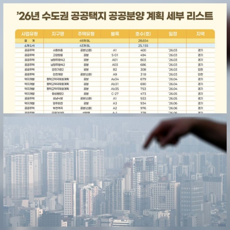 내년 수도권 공공분양 2.9만 가구 집값 전망 신도시 분석