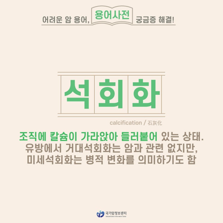  [암 용어사전] 석회화