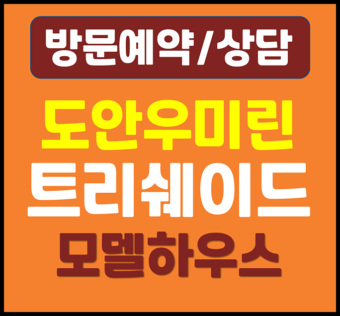  대전 도안지구 우미린 트리쉐이드 모델하우스 분양가