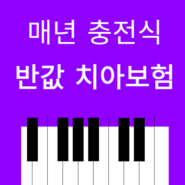  충전식 보험료로 10년/ 20년 보장! 6년째부터 연간 400만원 충전되는 치아보험!