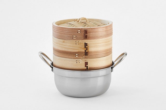 일본 나무 2단 찜기 세이로 스테인레스 냄비 세트 인덕션 겸용 21cm