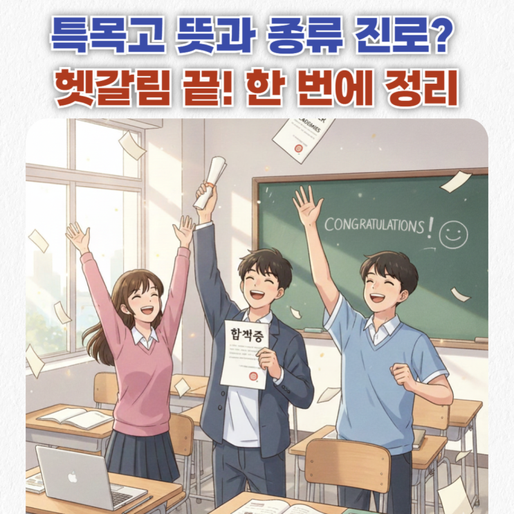  특목고 뜻과, 종류, 졸업 후 진로까지_한 번에 쉽게 이해하기