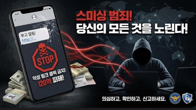  "저희 아버님께서 별세하셨습니다" 이 문자 절대 누르지 마세요! (120억 스미싱 조직 검거)