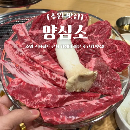  수원 스타필드 맛집 양심소 가성비 좋은 고기집