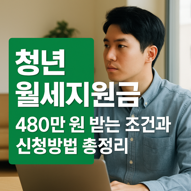  청년 월세지원금 480만원 받는 조건과 신청방법 총정리