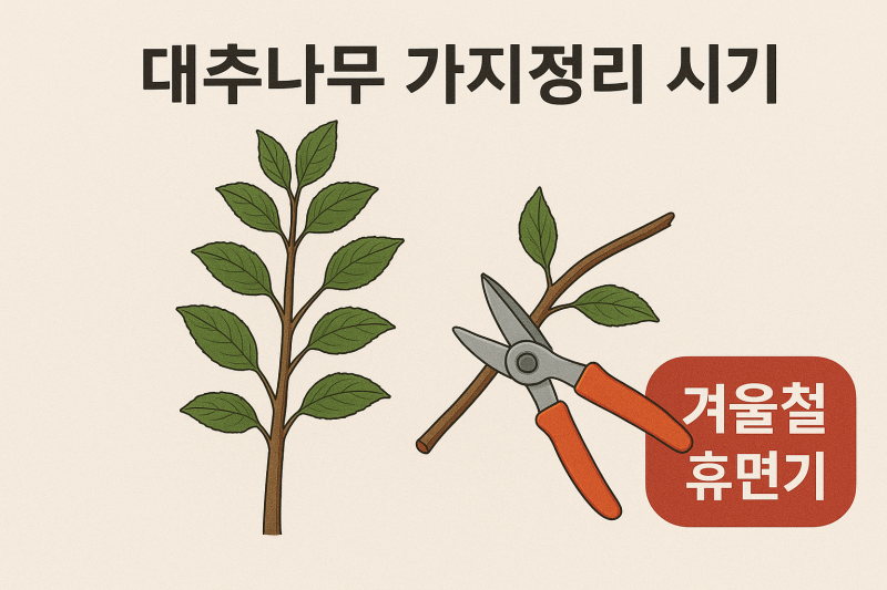 대추나무 가지치기 시기(전지 전정 전지가위소독)