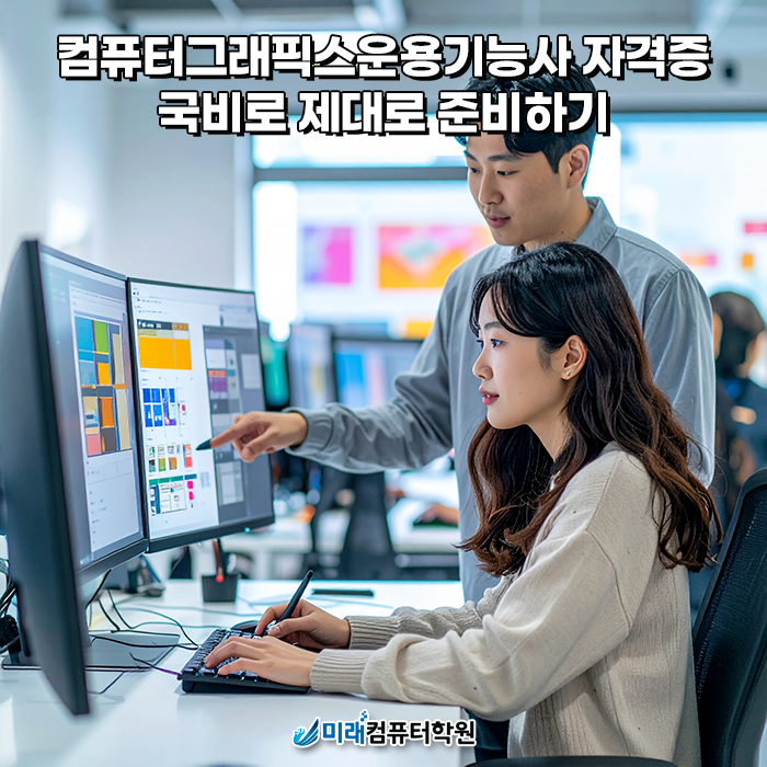  부산국비지원 컴퓨터그래픽스운용기능사 실기 자격증 준비과정｜내일배움카드로 완벽대비