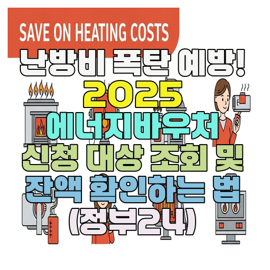  난방비 폭탄 예방! 2025 에너지바우처 신청 대상 조회 및 잔액 확인하는 법 (정부24)