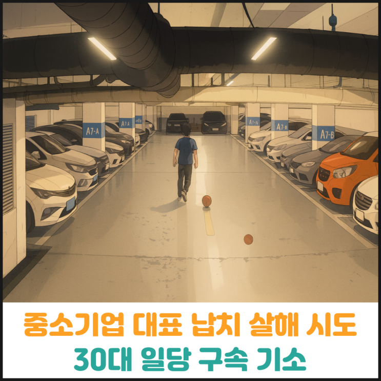  아파트 주차장에서 중소기업 대표 납치 및 살해 시도한 30대 일당 구속기소