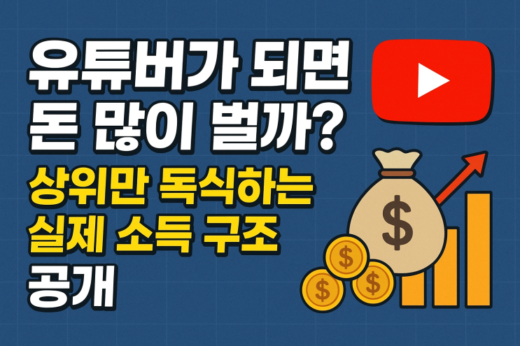  유튜버가 되면 돈 많이 벌까? 상위만 독식하는 실제 소득 구조 공개