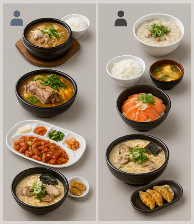  [오늘 뭐 먹지?] (11/26. 수) 흐리고 찬 바람 부는 날, 딱 맞는 점심 선택