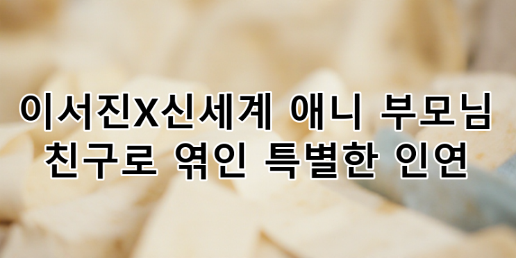 <b>이서진</b>X<b>신세계 애니</b> 부모님 인연: '비서진'에서 밝혀진 특별한... 