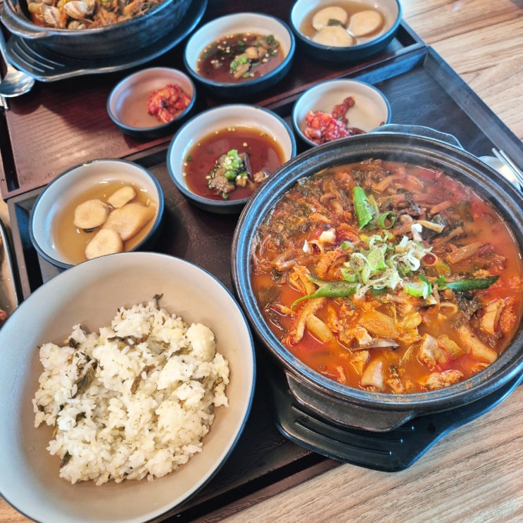  찐 현지인 맛집 태안 바지락해장국 후기 내장탕까지 완벽 시래기밥이 너무 맛도리..