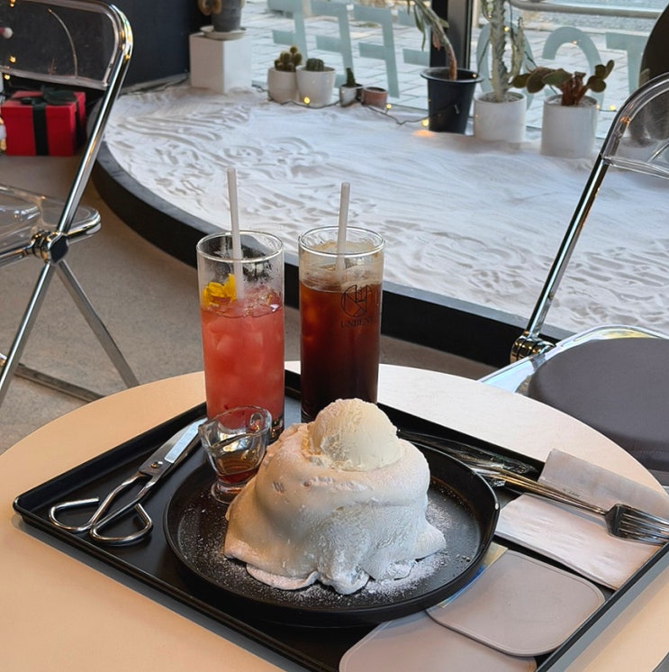  광안리 카페 언벤트커피ㅣ부산 수플레 맛집 주말 방문 후기