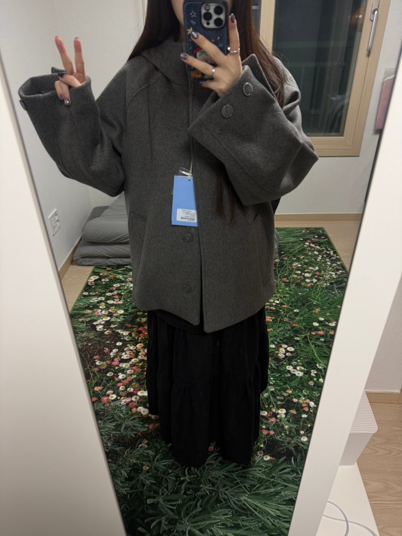 타입서비스_Hooded Half Coat [Gray]_무신사 하프코트 리뷰