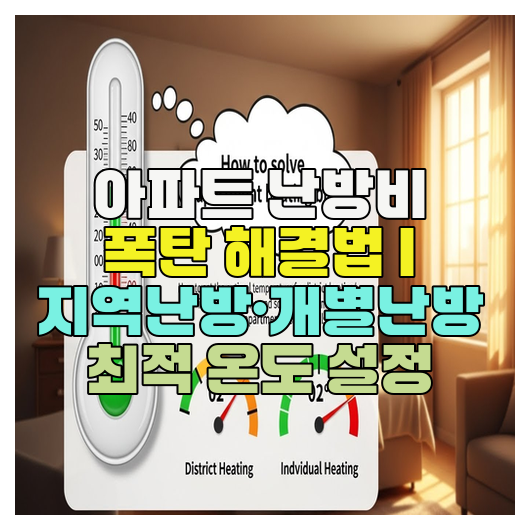  아파트 난방비 폭탄 해결법 | 지역난방·개별난방 최적 온도 설정