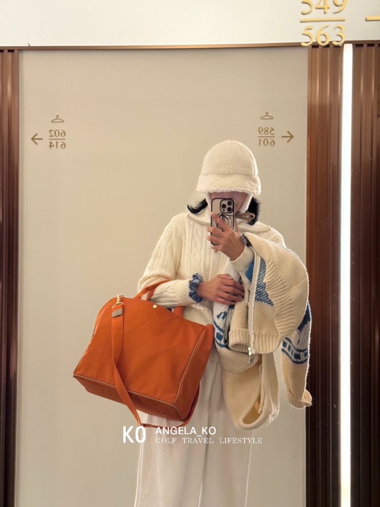  AVEC BAG 아베크백 여행가방, 골프보스턴백 노마드백 오렌지 컬러 취향저격 