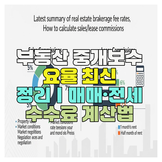  부동산 중개보수 요율 최신 정리｜매매·전세 수수료 계산법
