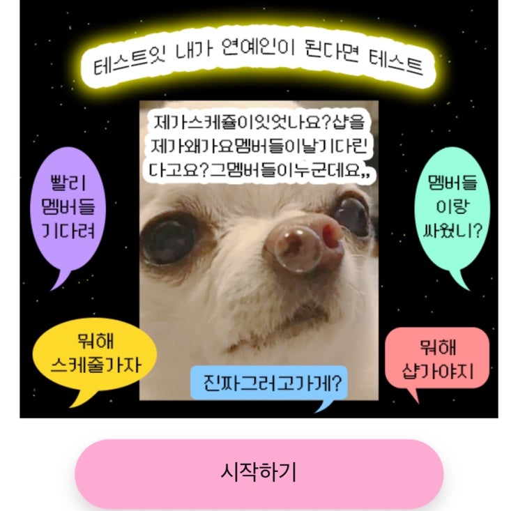  내가 연예인이 된다면 테스트, 내가 연예인이 된다면 어떨지 알아보기!