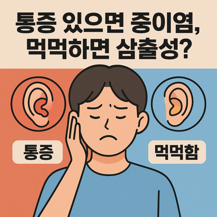   중이염 vs 삼출성 중이염, 비슷하지만 완전히 다른 두 질환