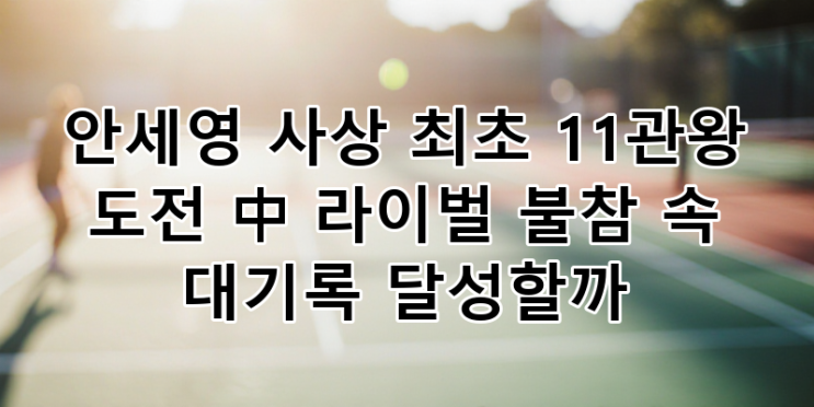 <b>안세영 11관왕 도전</b>! 中 라이벌 불참 속 배드민턴 여제 대기록... 