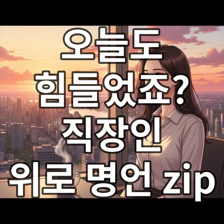  오늘도 힘들었죠? 직장인을 위한 현실 위로 명언 모음 BEST 5