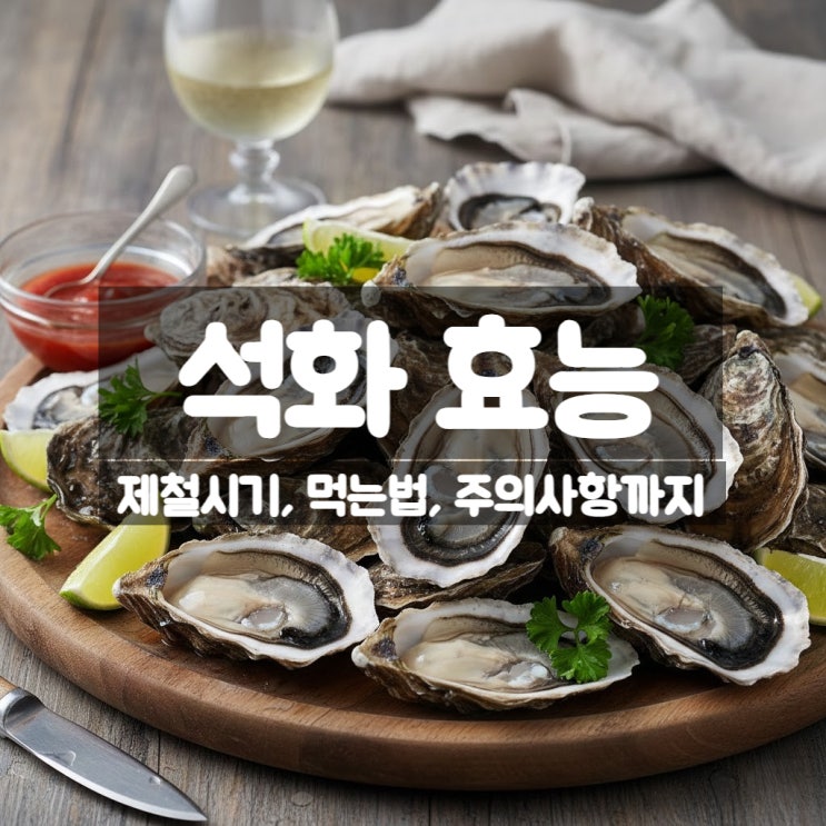  석화 효능 부작용 먹는법 제철 시기 - 겨울철 최고 보약인 바다의 보물