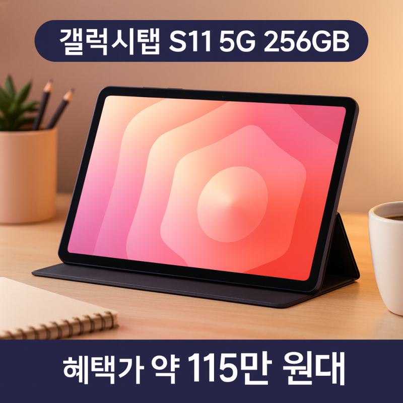 [최대혜택가 약 115만 원대] 갤럭시탭 S11 5G+WiFi 256GB, 드로잉·필기·강의까지 한 방에 끝내기