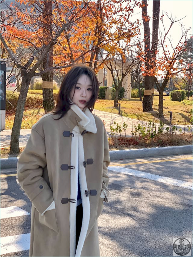  강민경의 어른스러운 떡볶이 코트(더플코트) 스타일링
