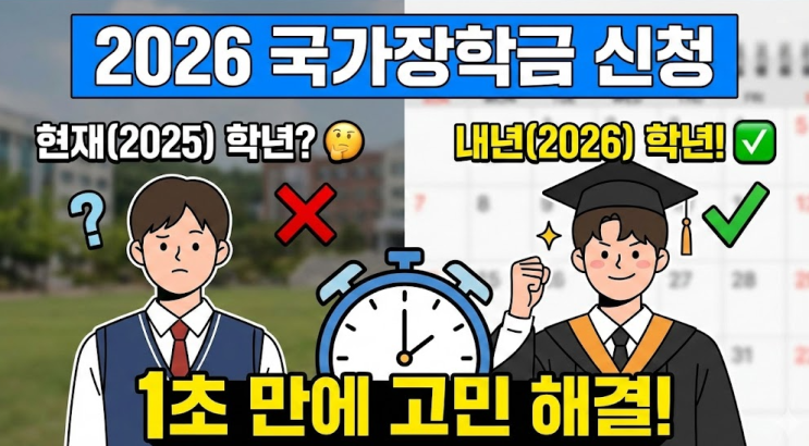  2026 국가장학금 신청시 학년, 현재 vs 내년? 1초 만에 고민 해결