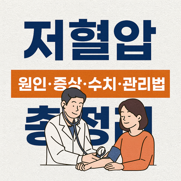 저혈압 원인과 증상, 저혈압 수치, 관리법, 쇼크 대처법 총정리