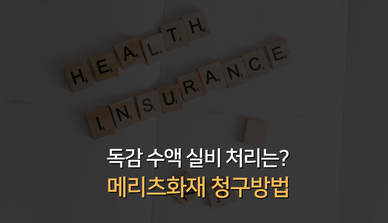 A형 독감 수액 치료 진료비용 메리츠화재 실손보험 실비 청구 방법