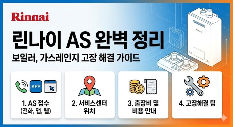 린나이 AS 접수 방법 및 서비스센터 위치 출장비 비용 완벽 정리 (보일러, 가스레인지 고장 해....