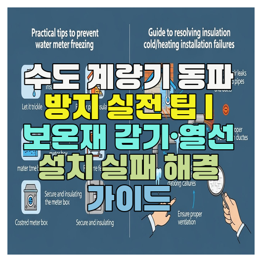  수도 계량기 동파 방지 실전 팁 | 보온재 감기·열선 설치 실패 해결 가이드