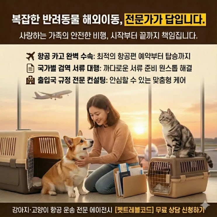  광견병 접종·마이크로칩·검역증명서까지, 반려동물 출국 서류 가이드