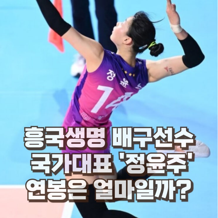  정윤주 배구선수 인스타 연봉은? 프로필 키 흥국생명