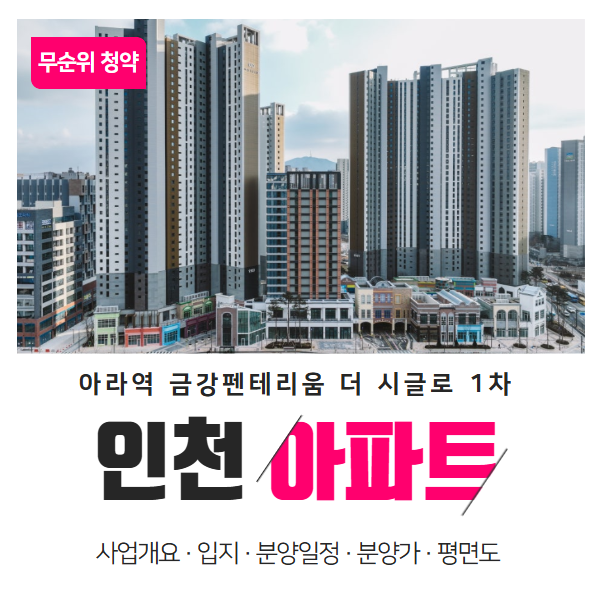  아라역 금강펜테리움 더 시글로 1차 무순위 청약, 안전 마진 2억 이상?